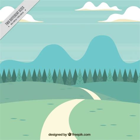 Free Vector Grass Field Background With Pathway