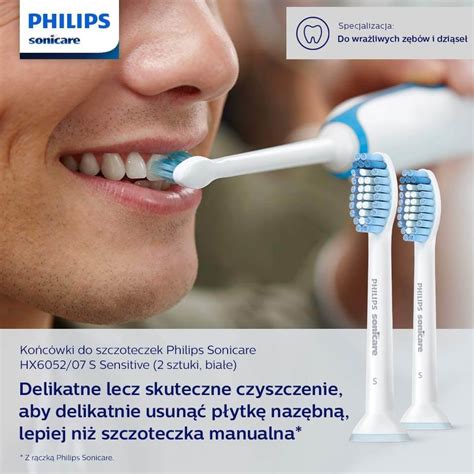 PHILIPS Sonicare S Sensitive HX6052 07 2 szt Delikatna dla dziąseł