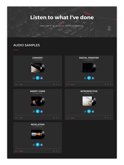 Sound Designer Portfolio Website :: Behance