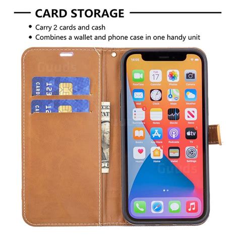 Jeans Cowboy Denim Leather Wallet Case For IPhone 13 Pro Max 6 7 Inch