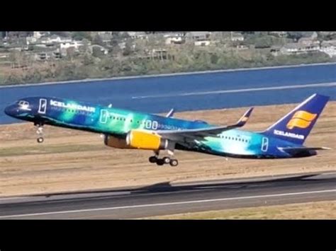 Icelandair Boeing 757 256 TF FIU Hekla Aurora Livery Takeoff From