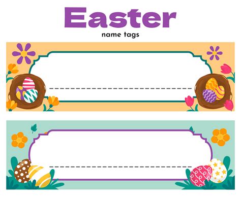 Easter Bunny Tags - 12 Free PDF Printables | Printablee