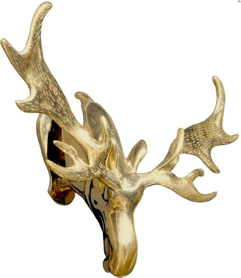 Moose Door Knocker Brass 7h X 115w X 44d