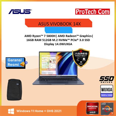 Jual ASUS Vivobook 14X M1403QA Ryzen 7 5800H 16GB 512GB 14 FHD IPS W11