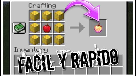 COMO HACER Una MANZANA ENCANTADA En MINECRAFT 1 16 1 17 FACIL Y