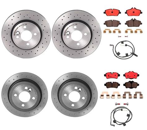 Brembo Brake Pads And Rotors Kit Front And Rear Mm Mm Xtra