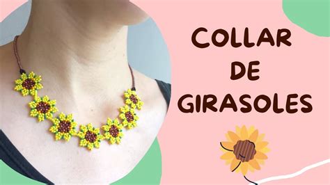 C Mo Hacer Un Collar De Girasoles En Mostacilla Sencillo Paso A Paso