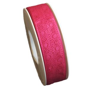 Fuchsia Lace Ribbon 1in Chocolat Chocolat Inc