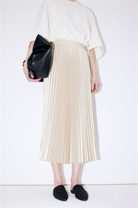 Pleated Skirt Light Beige Ladies Handm Gb