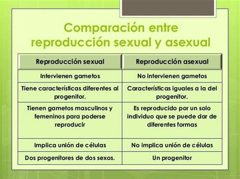 Realiza Un Cuadro Comparativo Entre Reproducci N Asexual Y Sexual De