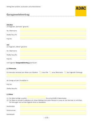 Ausfüllbar Online adac Vertrag bitte ausfllen ausdrucken und