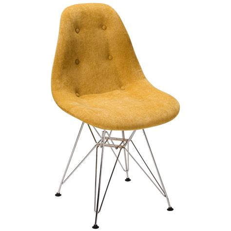 Стул мягкий со спинкой желтый Eames - купить за 7565 руб в интернет ...