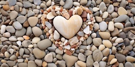 Premium Ai Image A Heart Shaped Rock In A Pile Of Rocks