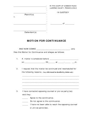 Court Common Pleas Motion Fill Online Printable Fillable Blank