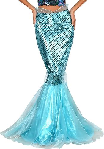 Yizyif Femme Déguisement Sirène Princesse Cospaly Mermaid Costume