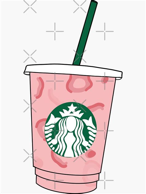 "StarBucks Pink Drink" Sticker by Lit-Merchandise | Redbubble