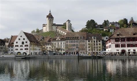 Schaffhausen SH Switzerland April 22 2019 Munot Castle And Rhine