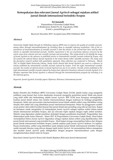 Teknik Penulisan Artikel Untuk Jurnal Dengan Indeks Scopus Etheses Of