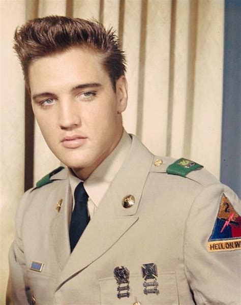 Elvis in his army uniform, c. 1960. - Dedicated To Elvis A. Presley | Elvis presley graceland ...