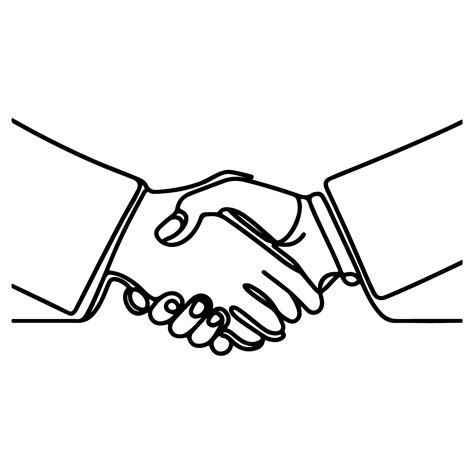 handshake vector art silhouette set  business  collaboration