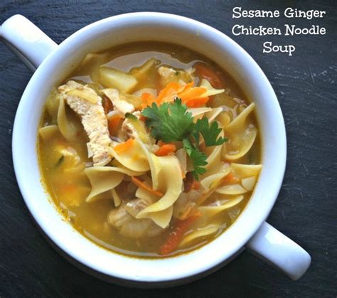 Sesame Ginger Chicken Noodle Soup A Cedar Spoon