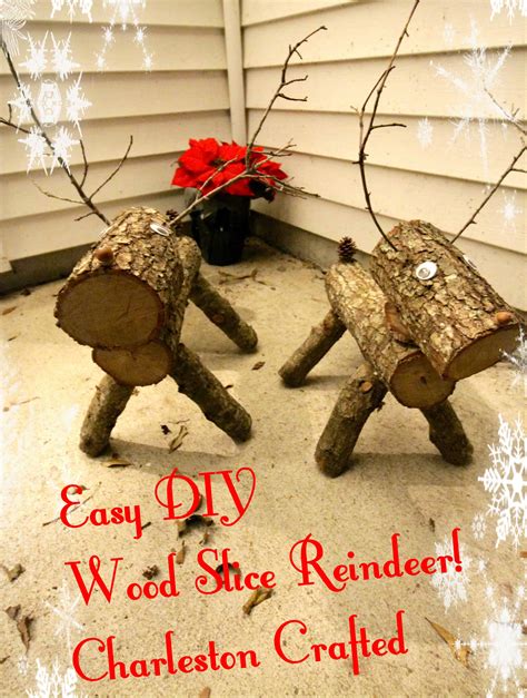 Easy Diy Wood Slice Reindeers