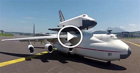 Antonov An 225 Mriya Rc Scale Model Launching A Buran Space Shuttle