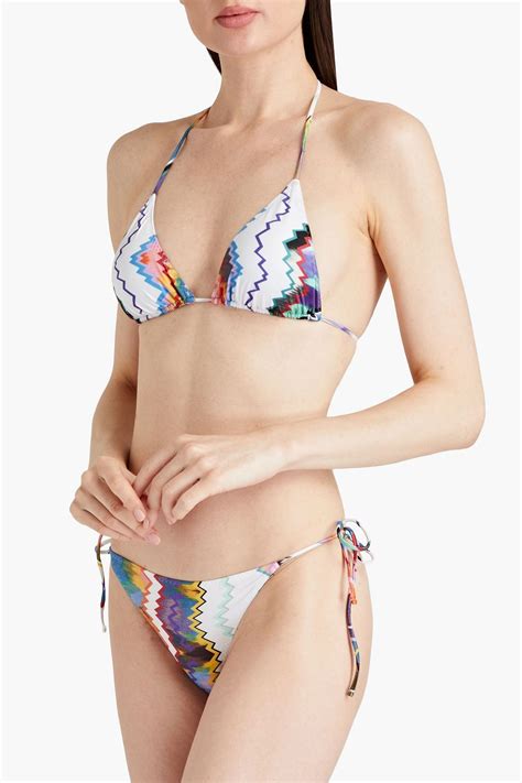 Missoni Printed Triangle Bikini The Outnet