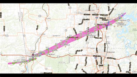 Nws Releases Detailed Track Of Benton County Tornado