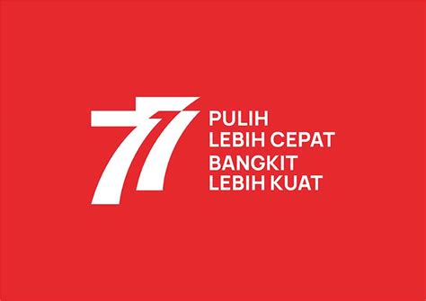 Logo Hut Republik Indonesia 17 Agustus 2022 “pulih Lebih Cepat Bangkit Lebih Kuat” Virtual