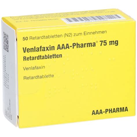 VENLAFAXIN AAA Pharma 75 Mg Retardtabletten 50 St Mit Dem E Rezept