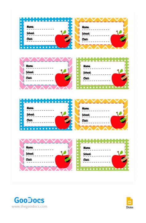 Editable School Labels Save Money