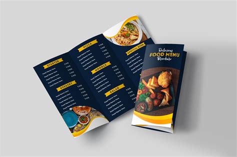 Food Trifold Brochure With Menu Design Graphic By Raw Vector Creative