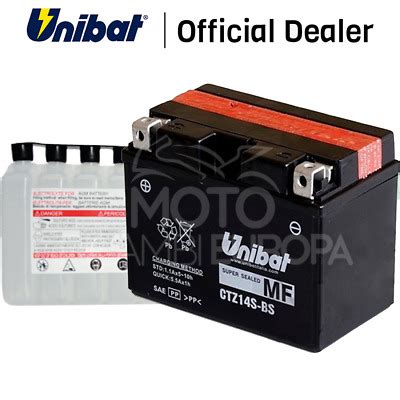 BATTERIA UNIBAT MOTO E SCOOTER UNIBAT CTZ14S BS YTZ14S BS YAMAHA FZ1