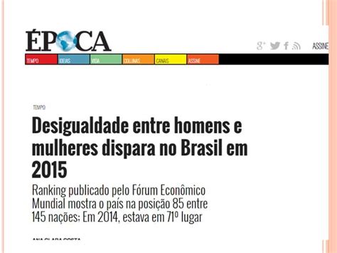 Desigualdade de gênero no brasil PPT