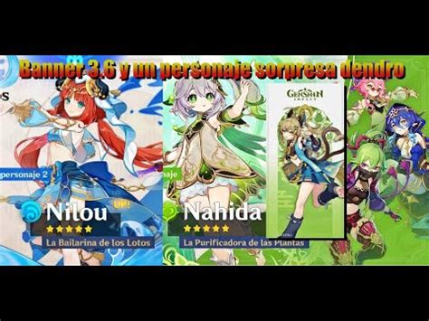 GENSHIN IMPACT Banners De La 3 6 Nahida Nilou Banner De Armas Y