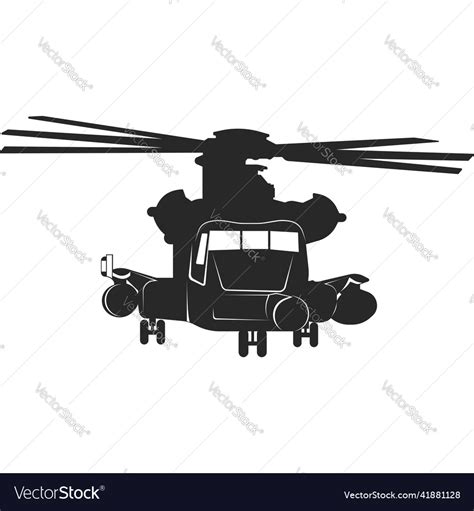 Helicopter for military operations Royalty Free Vector Image