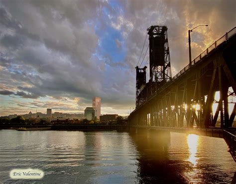 Porltand Esplanade Willamette River Portland Steel Bridge Portland