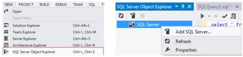 Look At Sql Server Object Explorer In Vs 2012