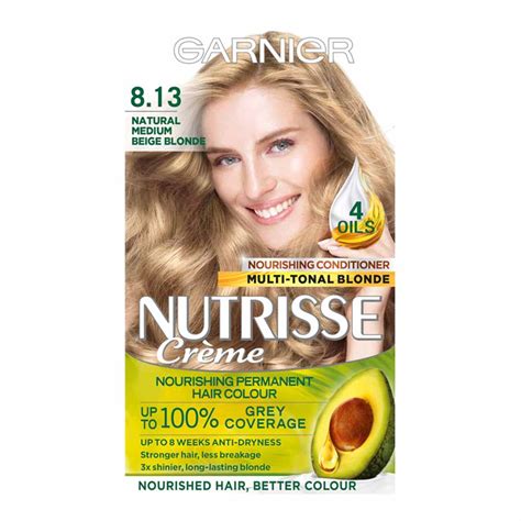 Garnier Nutrisse 8 13 Natural Medium Beige Blonde Permanent Hair Dye