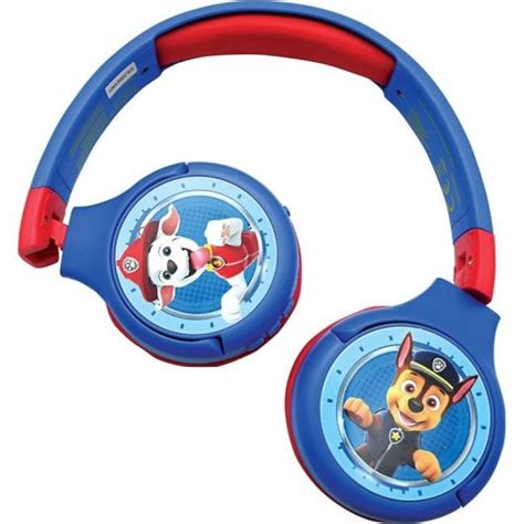 Lexibook Auriculares Infantiles Bluetooth 2 En 1 Patrulla Canina