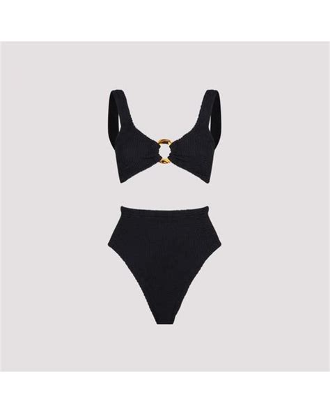 Hunza G Nadine Bikini Swimwear In Black Lyst