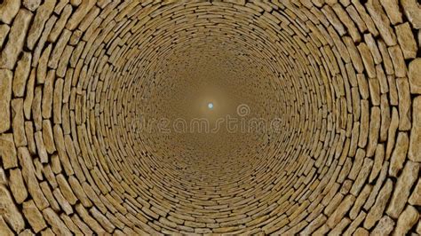 Wall Brick Tunnel Dark Tunnel Background Rendered, Stock Illustration ...