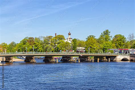 Ioannovsky Bridge To The Peter And Paul Fortress On Zayachy Island In