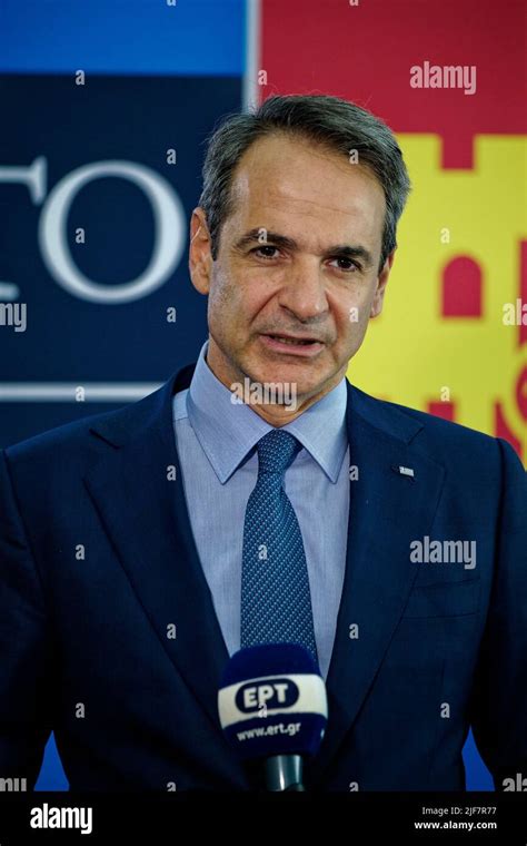 Madrid, Spain. 30th June, 2022. NATO Summit in Madrid. Kyriakos Mitsotakis, Prime Minister of ...