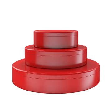 3d Podium Red Round Podium Stage Podium Product PNG Transparent