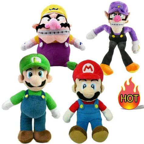 Mario Plush Toy Super Mario Bros Luigi Wario Waluigi Stuffed Doll Soft