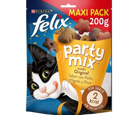 Purina Felix Snacks Gatos Sabor Pollo H Gado Y Pavo Purina F Lix Party