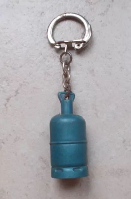 ANCIEN PORTE CLEFS clés vintage BUTAGAZ France automobilia 1960 bleu