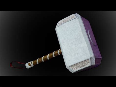 Learn How To Make Thor Hammer Mjolnir Cardboard DIY Cardboard Crafts